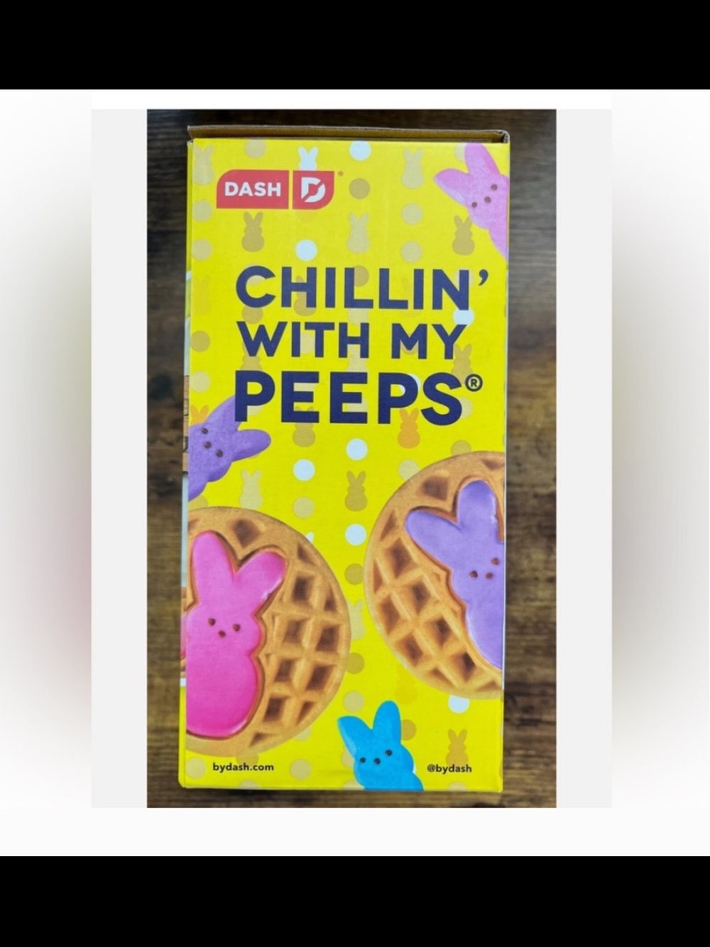 NIB New Dash x Peeps Pink Mini Waffle Maker